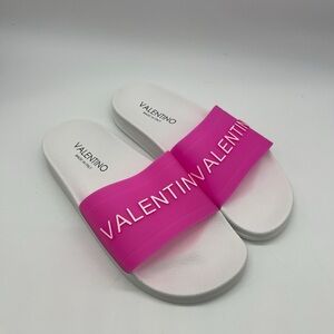 Valentino by Mario Valentino Iride Logo Slide Sandals